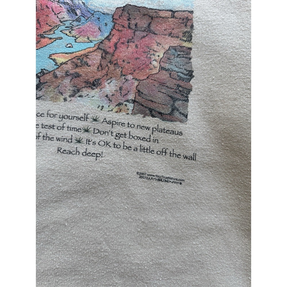 VTG 90s Advice From A Canyon Nature Sedona Arizona Quote Life Crewneck Sweater S - Picture 4 of 9